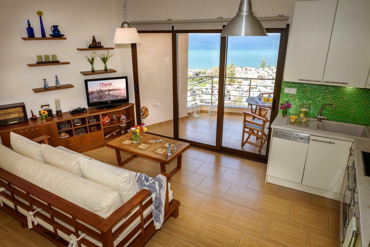 Platanias Sky View Apartment Bagian luar foto